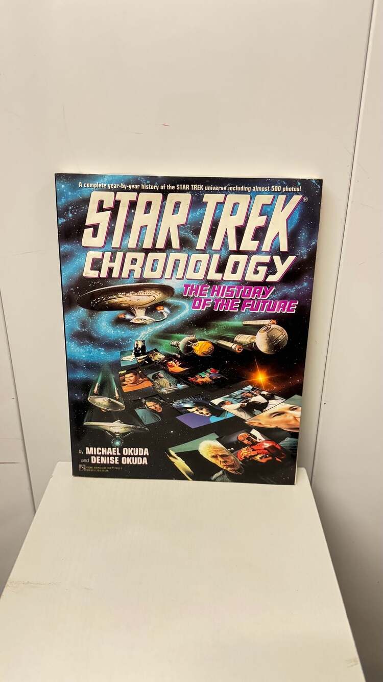 Vintage Star Trek Reference Book and Magazine Lot: Chronology, Mr. Scott's Guide